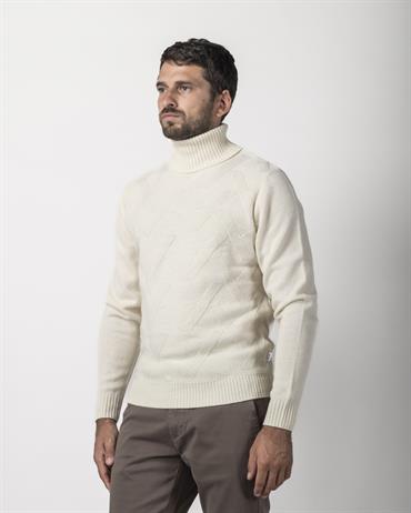 TURTLENECK 80%WOOL/20%NYLON OFF WHITE