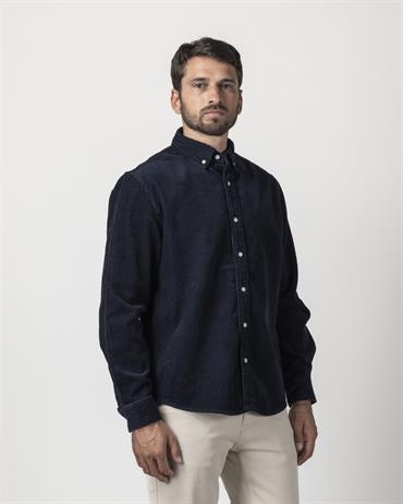 BTN DOWN COLLAR L/S CORDUROY 500 STRIPES F/D NAVY