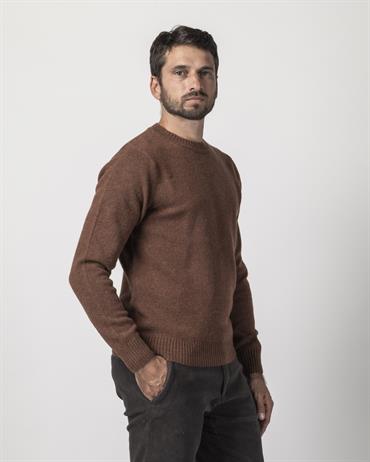 ROUND NECK 80%WOOL/20%NYLON RUST