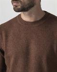 ROUND NECK 80%WOOL/20%NYLON RUST