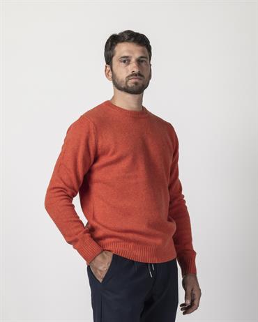 ROUND NECK 80%WOOL/20%NYLON ORANGE