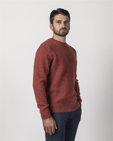 ROUND NECK 50%WOOL/50%NYLON NAPS RUST