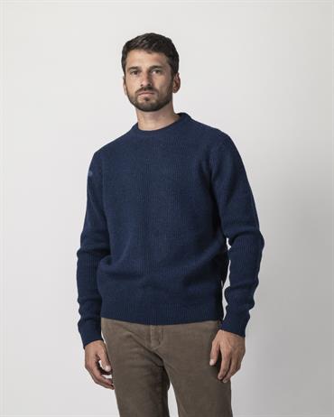 ROUND NECK 80%WOOL/20%NYLON NAVY