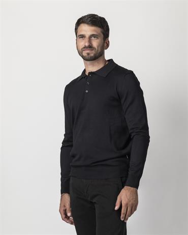 POLO 80%VISCOSE/20%POLY BLACK