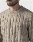 ROUND NECK 50%WOOL/50%NYLON NAPS BEIGE