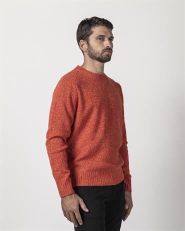 ROUND NECK 70%WOOL/25%NYL/5%ALTRO ORANGE