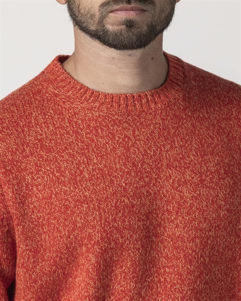 ROUND NECK 70%WOOL/25%NYL/5%ALTRO ORANGE