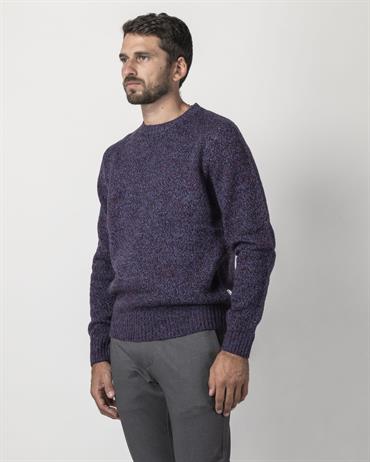 ROUND NECK 70%WOOL/25%NYL/5%ALTRO PURPLE