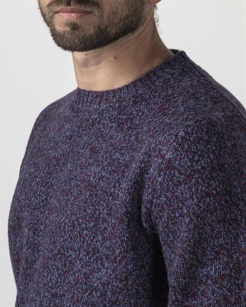 ROUND NECK 70%WOOL/25%NYL/5%ALTRO PURPLE