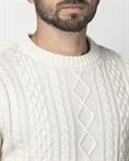 ROUND NECK 50%WOOL/50%NYLON OFF WHITE