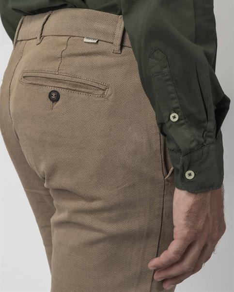 CHINO LONG SLIM DOBBY STRETCH G/D BEIGE