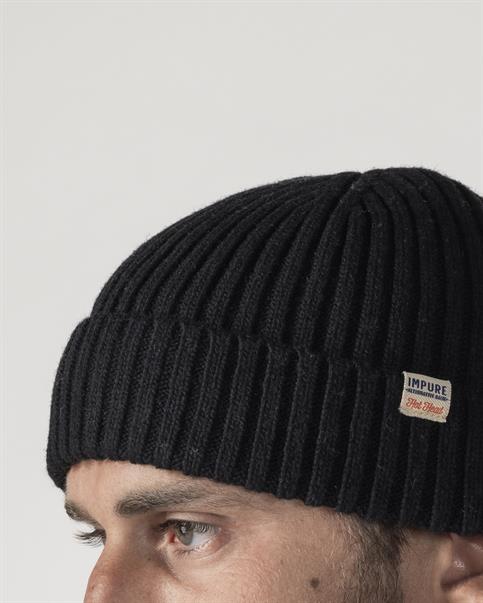 CAP MIXED WOOL BLACK