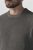 ROUND NECK 100%CTN STONE WASH GREEN