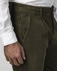 CHINO LONG CROPPED CORDUROY FRENCH G/D MIL.GREEN