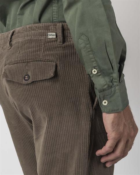 CHINO LONG CROPPED CORDUROY FRENCH G/D MUD