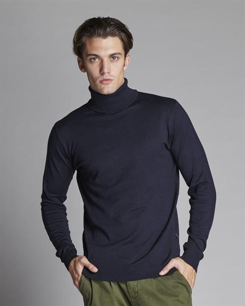 TURTLENECK 70%VISCOSE/30%NYLON NAVY