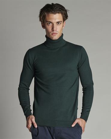 TURTLENECK 70%VISCOSE/30%NYLON DK.GREEN