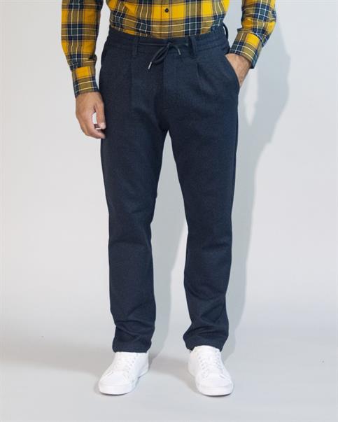 CHINO LONG SLIM HERRINGBONE Y/D NAVY