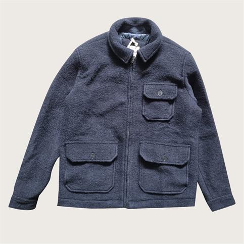 3 PKT JACKET BOILED WOOL NAVY