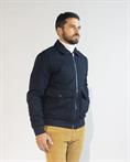 SHORT JACKET MIXED WOOL NAVY