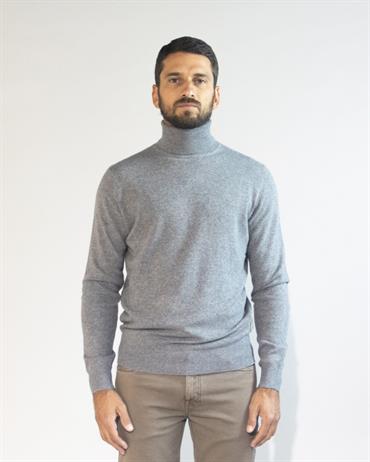 TURTLENECK 25%VISC/25%POLYAM/45%E.F.MERINO/5%CASH GREY