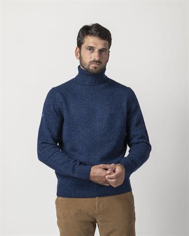 TURTLENECK 70%WOOL/25%NYL/5%ALTRO BLUE