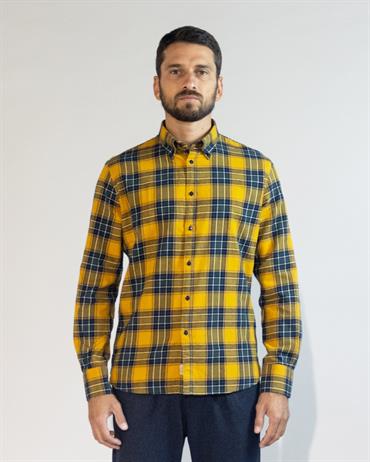 BTN DOWN L/S FLANNEL OCRA CHECK