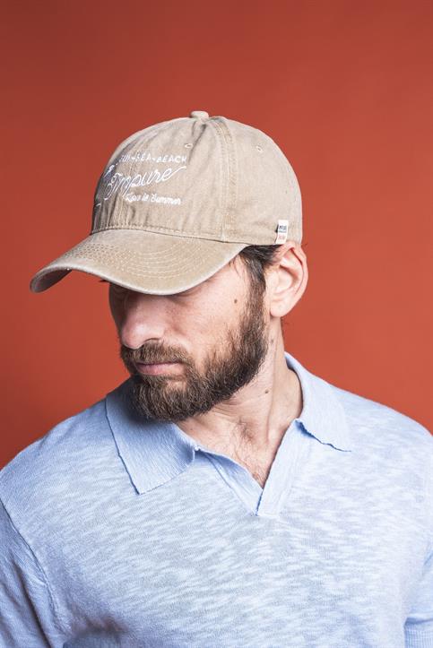 CAP LOVE COTTON STONE WASH BEIGE