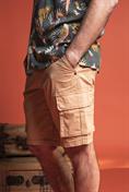 CARGO SHORT COMF.POPELINE STRETCH G/D BEIGE