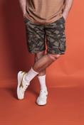 CARGO SHORT COMF.TWILL STRETCH G/D EMBR. SPRING 2 CAM.GR