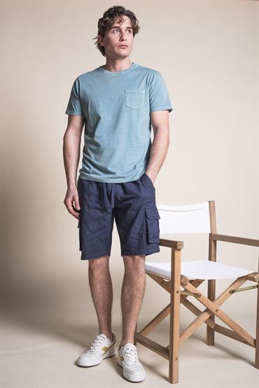 CARGO SHORT COMF.MIX LINEN G/D NAVY