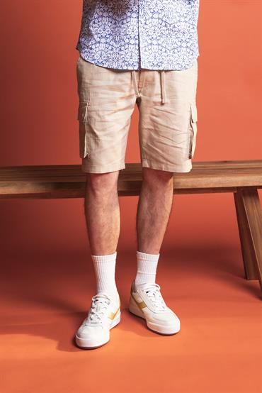 CARGO SHORT COMF.MIX LINEN G/D DESERT