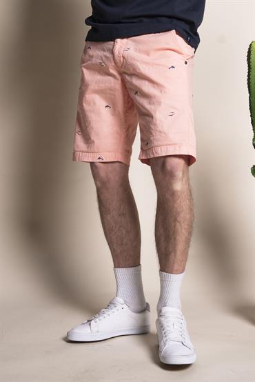 CHINO SHORT COMF.TWILL STRETCH G/D EMBR. FUERTE OLD PINK