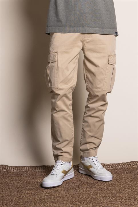 CARGO LONG SLIM TWILL STRETCH G/D DESERT