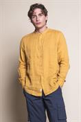 COREANA SLIM 100% LINEN L/S G/D OCRA