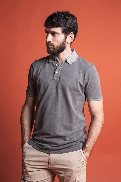 POLO S/S PIQUET SOLID G/D GREY