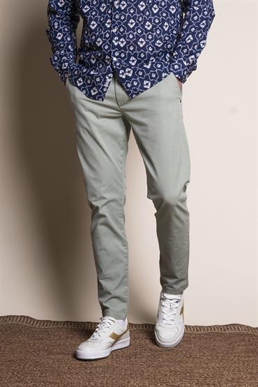 CHINO LONG SLIM TWILL STRETCH G/D ACQUA