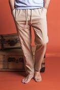 CHINO LONG LOOSE ELASTIC MIXED LINEN G/D DESERT