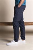 CHINO LONG COMF.POPELINE CANVAS F/D NAVY