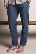 CHINO LONG COMF.MIXED LINEN G/D BLUE