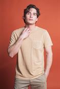 T-SHIRT PKT S/S PIQUET SOLID G/D  SAND