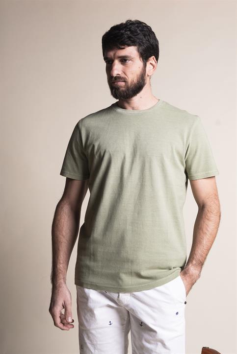 T-SHIRT S/S PIQUET SOLID G/D  SALVIA