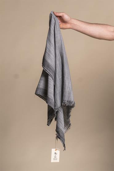 PASHMINA POLYESTER GREY STRIPE