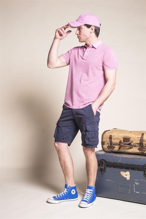 CARGO SHORT COMF.TWILL STRETCH G/D EMBR. SPRING 1 NAVY