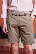 CHINO SHORT COMF.POPELINE G/D MUD