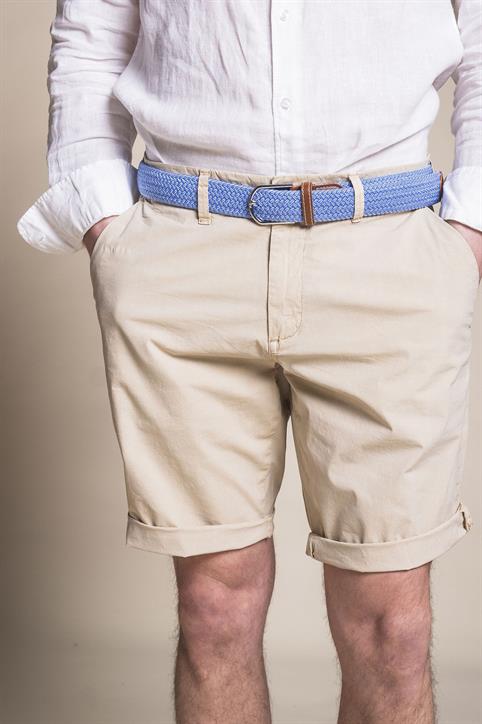 CHINO SHORT COMF.POPELINE G/D DESERT