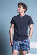 SWIMMING TRUNKS POLY.ALLOVER PALMCOLORS NAVY