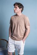 T-SHIRT PKT S/S COTTON G/D  CARAMEL