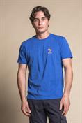 T-SHIRT EMBROIDERY S/S TWOPALMS COTTON F/D  ROYAL