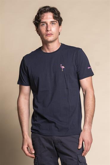 T-SHIRT EMBROIDERY S/S FENNY COTTON F/D  NAVY